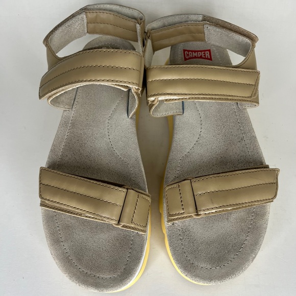 camper sandals women size 41 US 10 Beige Synthetic Ankle Strap Platform - Picture 4 of 16